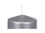 Candela Color Argento 9 X 10 X 9 Cm (12 Pezzi)