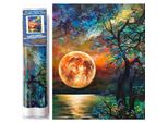 Norimpex Diamante Pittura Colorata Luna Piena ü Sopra Il Lago 30X40Cm