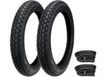 2X Pneumatici Veerubber VRM015 2.75-16 (2 3/4 X 16) 43P Tt + Camera D'aria