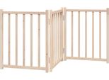 Vidaxl Cancelletto Pieghevole Per Cani 3 Pezzi 150 Cm In Legno Massiccio Di Abete