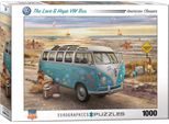 Puzzle Da 1000 Pezzi - Puzzle - L'autobus Vw Love & Peace + Puzzle Telaio In Alluminio Per 1000 Pezzi