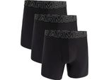 Under Armour Boxer Da Uomo, Confezione Da 3 - Boxer Performance Tech, Elasticizzati, Nero Tinta Unita S