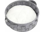 Cestino - M Haustiere - Feltro Ecologico Riciclato - 40 X 40 X 15 Cm - Comodo - Morbido Cuscino - Manici Integrati