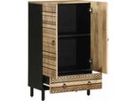 Vidaxl Credenza 60X33,5X100 Cm Legno Di Mango Grezzo