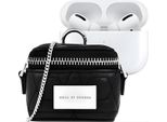 Ideal Of Sweden, Mini Custodia Per Airpods Modello Poppy Con Catena E Moschettone, Nero