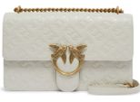 Pinko Borsa A Tracolla Love One Classic Dc Shoulderbag Bianco Seta - Antique Gold Avorio