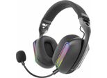 Mars Gaming MHW-PRO 7.1 Argb Flow Cuffie Senza Fili Bluetooth 5.3 Con Doppio Microfono Nero