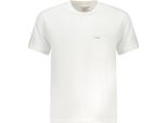 T-Shirt Bianca Da Uomo A Maniche Corte In Cotonelogico Con Taschino Sul Petto