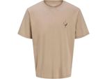 Jack & Jones Bradley Knowledge Kurzarm T-Shirt Beige L Herren Beige L