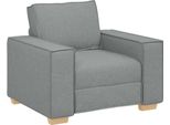 Vidaxl Divano Sedia Grigio Chiaro 60 Cm Tessuto