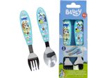 Set Di Posate Ergo In Metallo Bluey Yummy, 2 Pezzi.