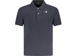 Polo Da Uomo A Maniche Corte Blu Con Bottoni E Logo Applicato
