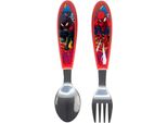 Set Di Posate Ergo In Metallo Spiderman Moving Target, 2 Pezzi