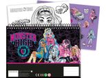 Quaderno Per Schizzi Monster High A4 40 Pagine Blocco A Spirale Adesivo