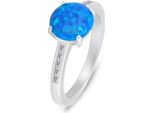 Incantevole Anello In Argento Con Opale E Zirconi RI107WB - Circonferenza: 52 Mm