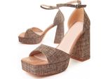 Sandalo Montevita Con Tacco Festsand7 Marrone