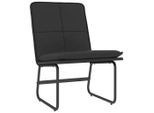 Syfax™ Sedia Lounge Nera 54X75X76 Cm In Pelle Finta