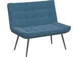 Syfax™ Panca Blu 110X74X84 Cm In Velluto
