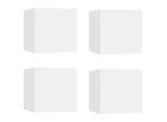 Syfax™ Mobili Porta Tv A Parete 4Pz Bianchi 30,5X30X30 Cm