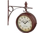 Orologio Da Stazione Bifacciale In Marrone