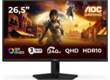 Aoc G4 Q27G41ZDF Monitor Pc 67,3 Cm (26.5") 2560 X 1440 Pixel Quad Hd QD-OLED Nero, Rosso"