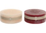 Candela Home Esprit Rosso Crema Natale 25 X 25 X 10 Cm (2 Pezzi)