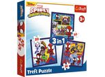 Trefl Puzzle Spidey: Ragni E Dinosauri 3In1 (20,36,50 Pezzi)