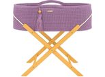 Culla Fatta A Mano - Cesto Boho - Cotone Traspirante, Materasso Antibatterico, Standard In Legno