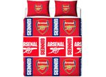 Arsenal Fc - Biancheria Da Letto Crest, Reversibile TC1036 (Letto Singolo) (Rosso)