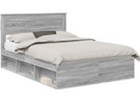 Vidaxl Struttura Letto Grigio Sonoma 140 X 190 Cm In Legno Di Pino Massiccio