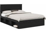 Vidaxl Struttura Letto Nera 140 X 190 Cm In Legno Di Pino Massiccio