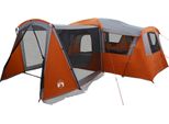 Vidaxl Tenda Familiare Con Tetto Grigio E Arancione 745 X 700 X 217 Cm