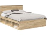 Vidaxl Struttura Letto Sonoma 140 X 190 Cm In Legno Di Pino Massiccio