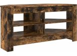 Vidaxl Mobile Tv Ad Angolo Rovere Fumé 102 X 40,5 X 45 Cm Materiale In Legno