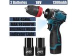 Avvitatore/Trapano A Batteria 2 In 1 - Senza Fili - Motore Senza Spazzole - Coppia Di 45 Nm - 16,8 V - Velocità Costante - 2 Batterie Agli Ioni Di Litio - Viola