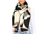 Sciarpa Da Donna Brubaker Cashmirillo Con Motivo Moderno - 70 X 200 Cm - Calda, Accogliente - Sciarpa Da Donna Per L'autunno E L'inverno, Bianco E Nero