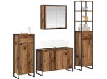 Vidaxl Set Di Mobili Da Bagno Con Cassetti In Legno Recuperato Materiale A Base Di Legno