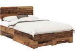 Vidaxl Struttura Letto Con Testiera In Legno Di Recupero 120 X 190 Cm Materiale A Base Di Legno