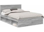 Vidaxl Struttura Letto Grigio Sonoma 140 X 190 Cm In Legno Di Pino Massiccio
