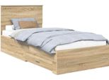 Vidaxl Struttura Letto Con Testiera In Rovere Sonoma 90 X 190 Cm Materiale A Base Di Legno