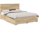 Vidaxl Struttura Letto Con Testiera In Rovere Sonoma 150 X 200 Cm Materiale A Base Di Legno