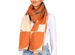 Sciarpa Da Donna Brubaker Cashmirillo Con Motivo Moderno - 70 X 200 Cm - Calda, Accogliente - Sciarpa Da Donna Per L'autunno E L'inverno, Marrone E Beige