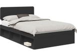 Vidaxl Struttura Letto Nera 120 X 190 Cm In Legno Di Pino Massiccio