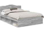 Vidaxl Struttura Letto Grigio Sonoma 160 X 200 Cm In Legno Di Pino Massiccio