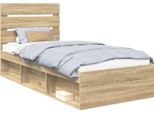 Vidaxl Struttura Letto Sonoma 100 X 200 Cm In Legno Di Pino Massiccio