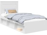 Vidaxl Struttura Letto Con Testiera Bianca 100 X 200 Cm In Legno Di Pino Massiccio