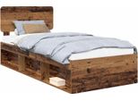 Vidaxl Struttura Letto In Legno Recuperato 75 X 190 Cm In Legno Di Pino Massiccio