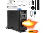 Jayseuw 12V Parcheggio Riscaldatore Diesel 8Kw Parcheggio Riscaldatore 5L Riscaldatore Diesel Aria Con Bluetooth App E Telecomando, Aria Riscaldatore Diesel Monitor Lcd Per Camion Camper Rv Barche Auto Nero