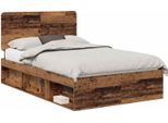 Vidaxl Struttura Letto In Legno Recuperato 120 X 200 Cm In Legno Di Pino Massiccio
