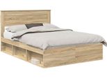 Vidaxl Struttura Letto Sonoma 140 X 200 Cm In Legno Di Pino Massiccio